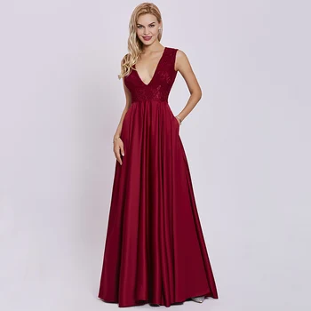 Tanpell sexy v krku večerné šaty hrdze červená bez rukávov dĺžka podlahy riadok šaty lacné ženy prom čipky dlho formálne večerné šaty