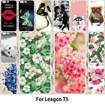 TAOYUNXI Pre Prípad Leagoo T5 Prípade Leagoo T5 T 5 Kryt Silikónové Maľovanie Prípadoch Sova Mačka Kvet Roztomilý Zvierat Vzorkované