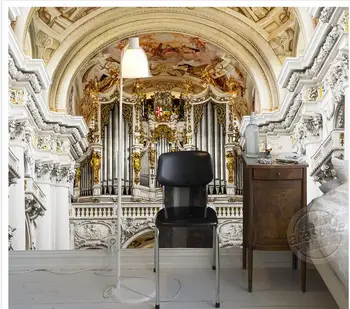Tapety 3d Domáce Dekorácie Európskom štýle palác, socha kostole fresky TV kulisu k nástenným maľbám fotografie