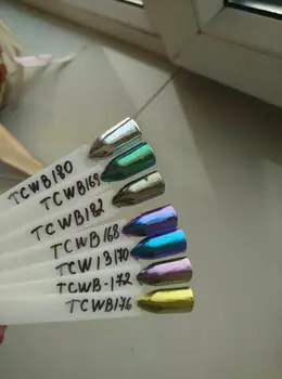 TCWB175 Striebornej Farbe Magic Zrkadlový Efekt Pigment Prášok alebo nail Art gel lak na nechty alebo iné DIY dekorácie