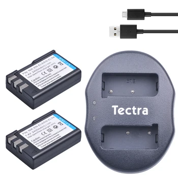 Tectra 2ks EN-EL9 EN-EL9A SK EL9 SK EL9A Li-ion Batéria + USB Duálna Nabíjačka pre Nikon D60 D40 D40X D5000 D3000 MH-23