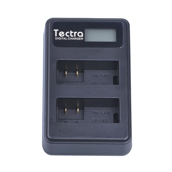 Tectra 3KS LP-E8 LPE8 LP E8 7.4 V/1800mAh Li-ion Batéria + LCD USB Duálna Nabíjačka Pre Canon EOS 550D 600D 650D 700D