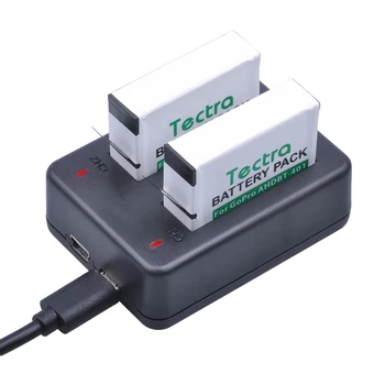 Tectra 4PCS AHDBT-401 AHDBT 401 Li-ion Batéria+USB Duálna Nabíjačka pre GOPRO Hero4 Šport Akcia Fotoaparát GoPro4 batérie AHDBT401
