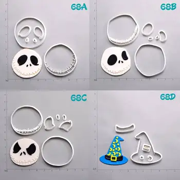 Tekvica Kráľ Jack Skellington Dizajn Cookie Cutter Nastaviť Zákazku 3D Vytlačené Cookie Cutter CHKO Tortu Fréza Zdobenie Nástroje