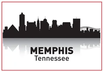 Tennessee Memphis Skyline Suvenír, Magnety Na Chladničku 20281