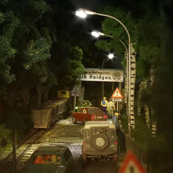 Teraysun veľkoobchod 1:100 architektonické osvetlené Lamppost Ulici medi Svetlá zmenšený model pre vlak železničnej layout