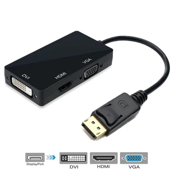 Thunderbolt Displayport DP samec na HDMI, VGA, DVI Audio Žena Adaptér Converter Kábel Pre PC