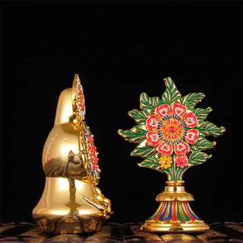 Tibetský Biddhism Špeciálne Zliatiny Kovové Dekorácie DoMa ShiZi Dva Kusy Jeden Pár Esteric Nádherné Budhistické Balík