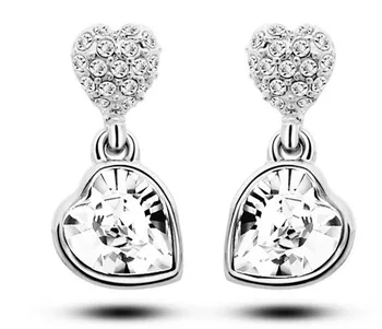 Tiger totem doprava zadarmo podpore špičkovej kvality značky ženy, svadobné Biele colorAustrian Crystal kamienkami srdce módne Šperky
