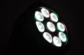 TIPTOP Žiadny Hluk 9 x 18W RGBWA UV LED DJ PAR Svetla IP65 DMX Nepremokavé PAR 64 Fáze Osvetlenie 6in1 Hliníkové Prípade 110V-240V