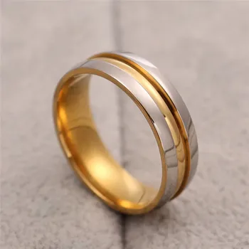 Titánové Prstene pre Mužov, Ženy Trajektórie Prsteň Zásnubný Prsteň 6 mm
