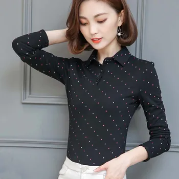 Tlač T-Shirt Ženy Tričká Dlhý Rukáv Jeseň Topy Camisetas Mujer Verano 2017 Bežné kórejské Oblečenie Biele Tričko Femme 3XL