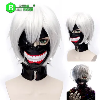 Tokio Vlkolak Maska Blinder Anime Cosplay Kaneki Ken Maska s Parochňu Vlasy Halloween Party