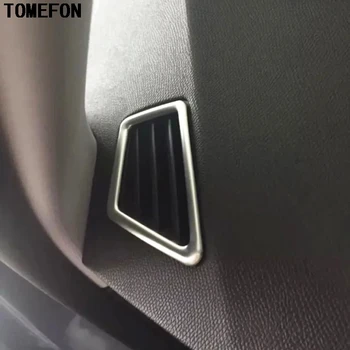 TOMEFON Pre PEUGEOT 308 LHD 2016 ABS Chrome Prednej strane Konzoly Klimatizácia Zásuvky Air Vent Trim 2 ks Auto Sedan Styling