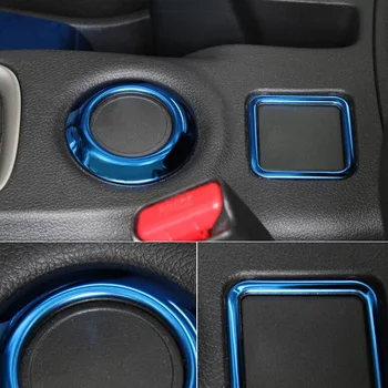 Tonlinker 2 Ks DIY Auto Styling Nehrdzavejúcej Ocele AWD vykurovanie tlačidlo Krytu Prípade nálepky na Mitsubishi Outlander 2013-16