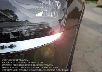 Tonlinker 2 KS DIY Auto Styling NOVÝ ABS Chrome Predné Svetlo Svetlometu Zastrihnúť Obočie Kryt Prípade Samolepky pre AUDI Q3 2013 Príslušenstvo