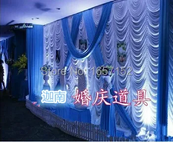 Top-hodnotené svadobné pozadie Deluxe fáze dekorácie, svadobné dodávky 10 ft*20 stôp Pozadie s Odnímateľnou Swag