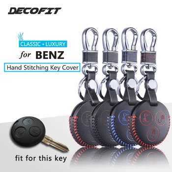 Top Kožené Kľúč, Kryt na Mercedes Benz Fortwo Forfour Mesto Roadster Fob Prípade Reťazca Shell Keychain Keybag