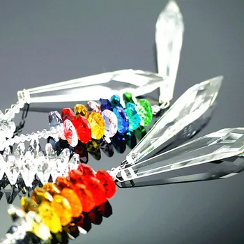 Top Kvalita 3ks Multicolor Crystal octagon Korálky So Sklom tvárou loptu Na Vianočný Strom Dekorácie/ Závesné Domáce Dekorácie