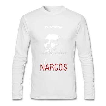 Top Pablo Escobar T Shirt Kpop T-shirt Mužov Bavlna, Dlhý Rukáv Vlastné Tričká