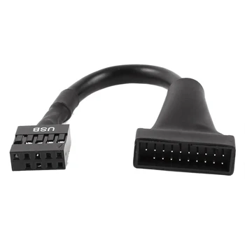 Top Ponuky Black USB 2.0 9 Pin Samica na USB 3.0, 20 Pin Male Kábel, Adaptér Konektor