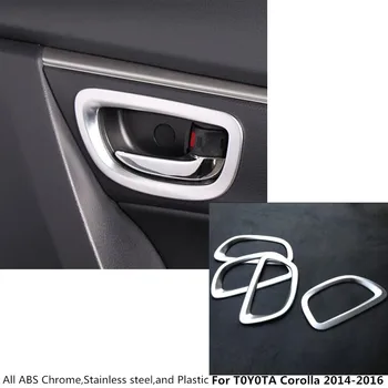 Top Pre Toyota Corolla Altis 2016 auto Styling Kryt Paličky Trim ABS Chrome Dvere Auta Vnútorné Postavený Misy rukoväť 4pcs