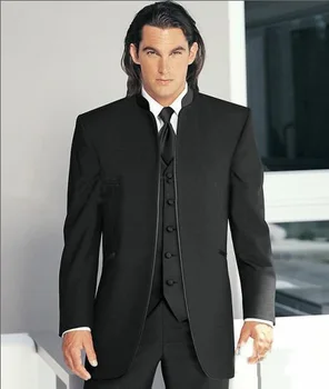 Top predávať doprava zadarmo/zákazku lacné nový štýl čierna farba mužov formálne vyhovuje business šaty svadobné nevesty muž nosenie tuxedos
