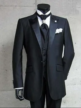Top predávať doprava zadarmo/zákazku lacné nový štýl čierna farba mužov formálne vyhovuje business šaty svadobné nevesty muž nosenie tuxedos