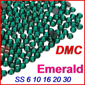 Top Vysoký Stupeň SS6 10 16 20 30 Nových Emerald Crystal DMC Hot Fix Flatback Kamienkami Kamienkami žehlička na Crystal Kamene Ženy Oblečenie