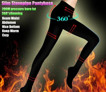 Top Ženy, Dievča Kalórií Burn Body Shaping 200M Kompresie Chudnutie Stovepipe Pantyhose Anti-off, Hodvábne Pančuchy Sexy Pančuchy
