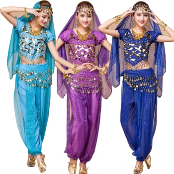 Topy+Šaty+Pás India, Egypt, Brušný Tanec Kostýmy Bollywood Kostýmy Indické Šaty Bellydance Šaty Lady Brušného Tanca Fáze nosenie