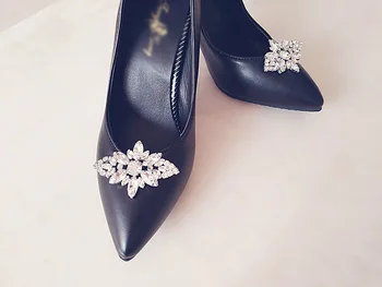Topánky klipy dekoratívne predajňa Obuvi príslušenstvo obuvi klip crystal kamienkami kúzlo kovového materiálu svadobné topánky, kvety dekorácie