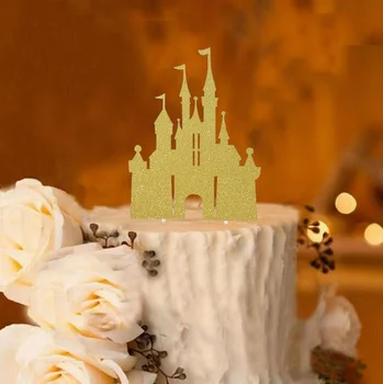 Tortu mulčovače, papierové zástavy lesk hrad pre Cupcake Wrapper do Pečiva Pohár narodeniny tea party dekorácie, detské sprcha Wh