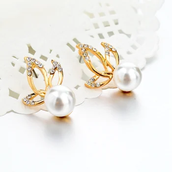 TOUCHEART Zlatá farba Simulované Pearl Náušnice Pre ženy, Svadobné Svadobné Rakúskeho Kryštálu Módne šperky DIY Náušnice SER150028