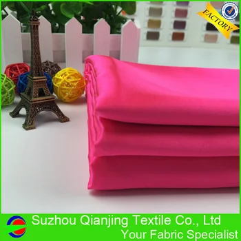 Továreň Priamo Veľkoobchodný Predaj Hot Lesklé Neon Ružová Satin Textílie