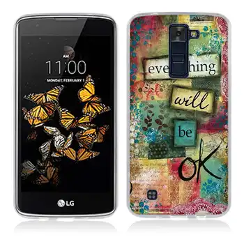 TPU Mäkký Silikónový Telefón Prípadoch pre LG K8/Phoenix 2/Escape 3/K350N 3D Fashion Kvet Maľované Zadný Kryt Fundas New Vysoká Kvalita