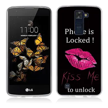 TPU Mäkký Silikónový Telefón Prípadoch pre LG K8/Phoenix 2/Escape 3/K350N 3D Fashion Kvet Maľované Zadný Kryt Fundas New Vysoká Kvalita