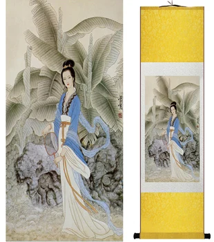 Tradičná Čínska pekné dievčatá maľovanie Home Office Dekorácie beautifull ženy maľovanie Čínske maľby 041105