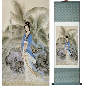 Tradičná Čínska pekné dievčatá maľovanie Home Office Dekorácie beautifull ženy maľovanie Čínske maľby 041105