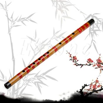 Tradičné Dlhá Bambusová Flauta Klarinet Študent Hudobný Nástroj, 7 Diery, 42.5 cm