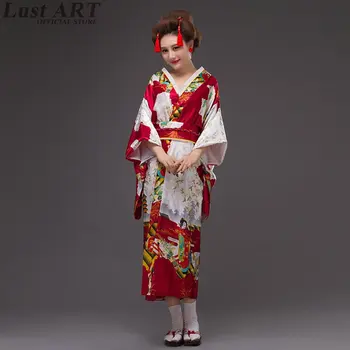 Tradičné japonské kimonos kostýmy ženy, nový príchod japonské kimono tradičného japonského odevu kimono doprava zadarmo AA316