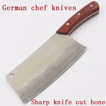 Tradičné uhlíkovej ocele, kuchynské Doplnky, nože na krájanie /sekanie kostí /rezací nôž+Kuchynských nožov/ Utility Nože Čínsky štýl