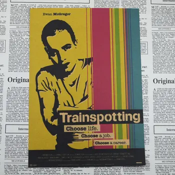 Trainspotting Ewan McGregor Klasický Filmový Plagát bytového zariadenia, dekorácie Kraft Filmový Plagát Kreslenie základných samolepky na Stenu/1010