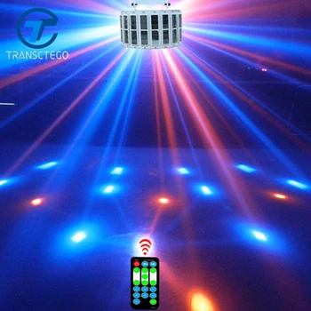 TRANSCTEGO Led Fáze Lampa Laserové Svetlo DMX 24W 14 8 Režimov Farieb, Disco Svetlá DJ Bar Lampa Zvuk, Ovládanie Hudby Fáze Lampy