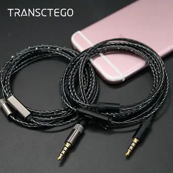 TRANSCTEGO Slúchadlá Audio Kábel 3,5 mm Jack DIY s Mikrofónom Opravu, Náhradné Slúchadlá kyslíka zdarma-medené káble, slúchadlá