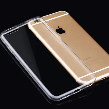 Transparentné, Jasné puzdro Pre Apple iPhone 4 5 5S 5C SE 6 6 7 Plus Mäkké TPU Prípade Silikónový Kryt Ultra Tenký Mobilný Telefón Prípade