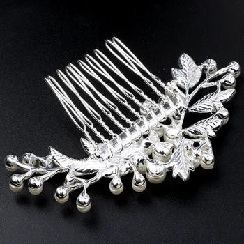TREAZY Európskej Vzory Kvetinový Svadobné Doplnky do Vlasov Simulované Crystal Pearl Flower Svadobné Vlasy, Hrebene Svadobné Vlasy, Šperky