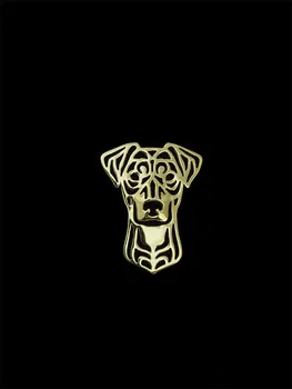 Trendy roztomilý nemecký Pinče psa brošne a kolíky pozlátené strieborné pozlátené brošne módne šperky strane kráľa veľkoobchod 12pcs/veľa