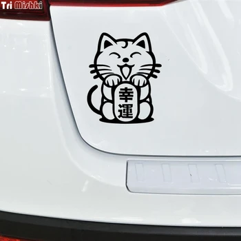 Tri Mishki HZX114 18.4*15 cm, auto nálepky čínsky znak šťastia mačka Vinylové Nálepky Príslušenstvo nálepky