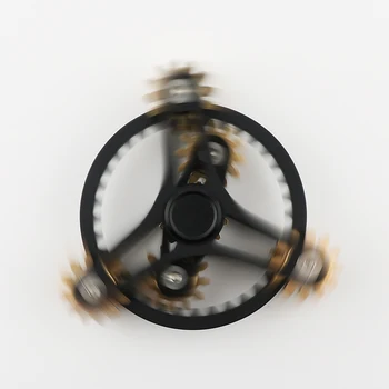 Tri-Spinner Hot Kolesá ozubením Prepojenie kvalitné Metalen Fidget Spinner Strane Spinner Prst Proti Stresu Dospelých, hračky